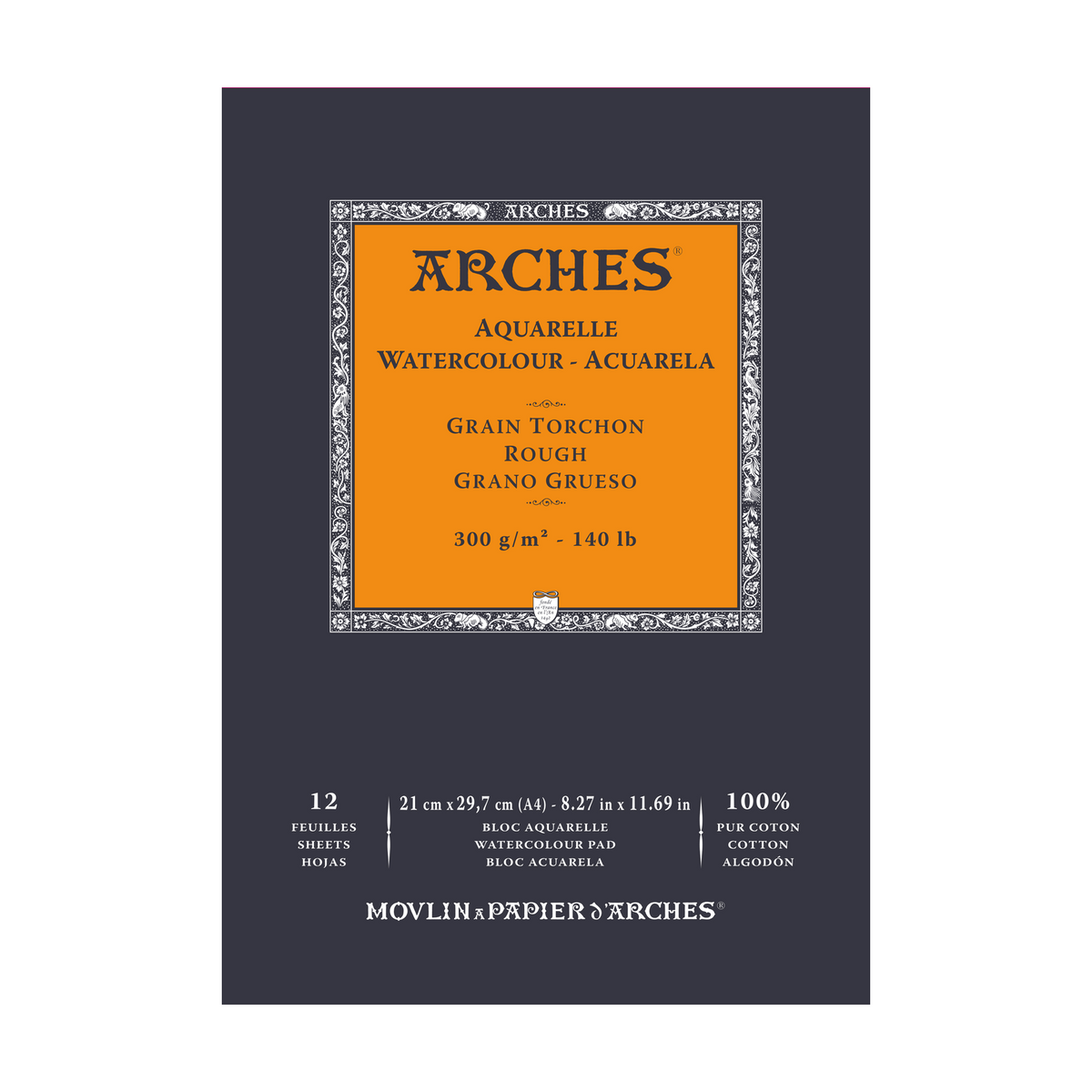 Μπλοκ ακουαρέλας ARCHES Aquarelle Rough φυσικό λευκό 300 g/m² – 12 φύλλα