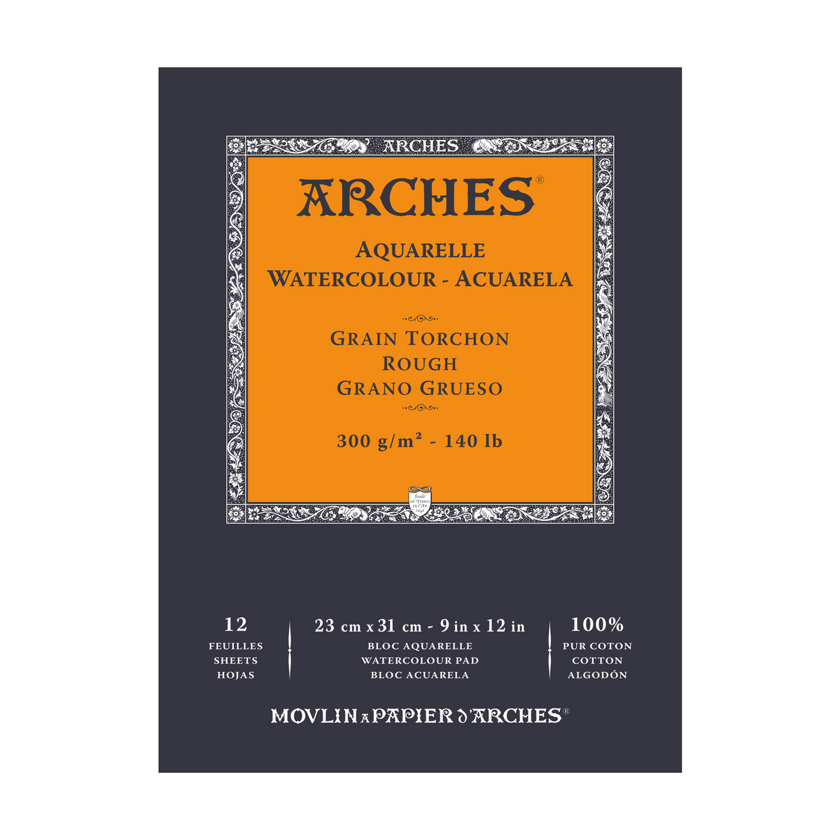 Μπλοκ ακουαρέλας ARCHES Aquarelle Rough φυσικό λευκό 300 g/m² – 12 φύλλα
