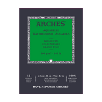 Μπλοκ ακουαρέλας ARCHES Cold Pressed φυσικό λευκό 300 g/m² - 12 φύλλα (μεγέθη A5 – A3)