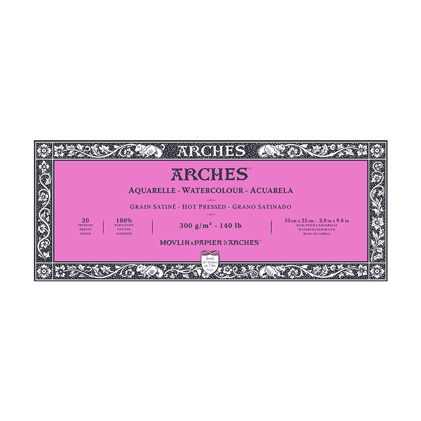 Μπλοκ ακουαρέλας ARCHES CP Φυσικό Λευκό 300 g/m² – 20 φύλλα
