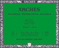 Μπλοκ ακουαρέλας ARCHES CP Φυσικό Λευκό 300 g/m² – 20 φύλλα