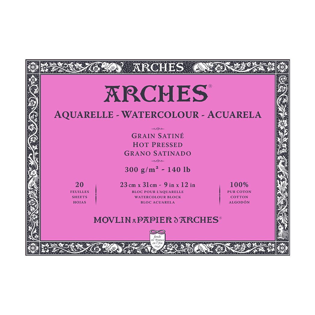 Μπλοκ ακουαρέλας ARCHES HP φυσικό λευκό 300 g/m² – 20 φύλλα