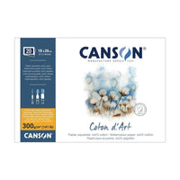 Μπλοκ ακουαρέλας CANSON Coton d'Art CP 300 g/m² 18 x 26 cm - 20 φύλλα
