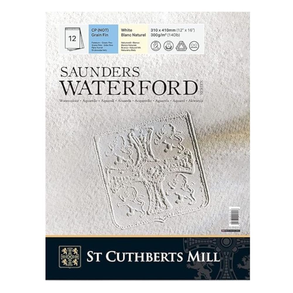 Μπλοκ ακουαρέλας CANSON Saunders Waterford CP λευκό 300 g/m² 23 x 31 cm