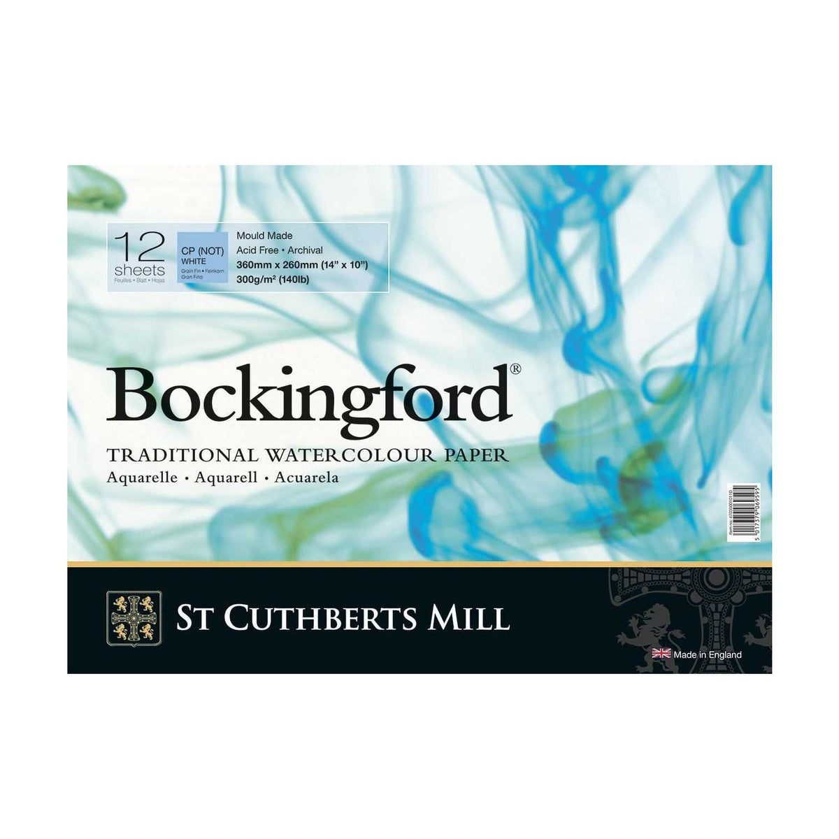 Μπλοκ ακουαρέλας CANSON St Cuthberts Bockingford 300 g/m² 12 φύλλα σπιράλ 18 – 41 cm
