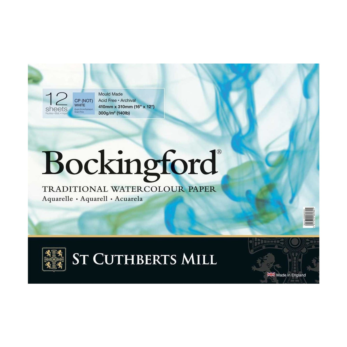Μπλοκ ακουαρέλας CANSON St Cuthberts Bockingford 300 g/m² 12 φύλλα σπιράλ 18 – 41 cm
