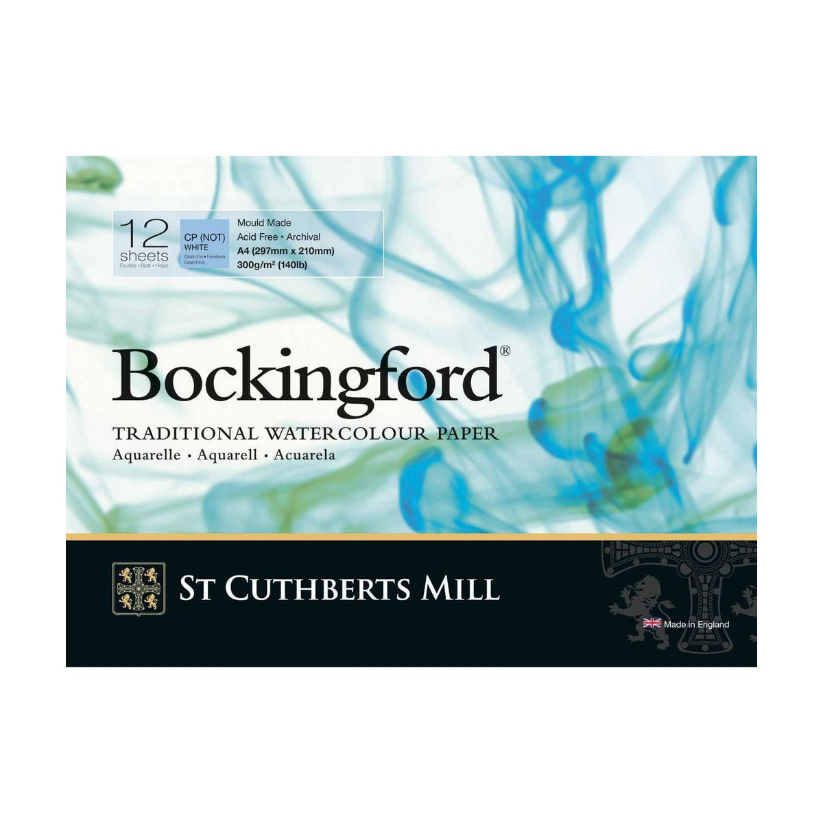 Μπλοκ ακουαρέλας CANSON St Cuthberts Bockingford CP λευκό 300 g/m² 12 φύλλα - διάφορα μεγέθη