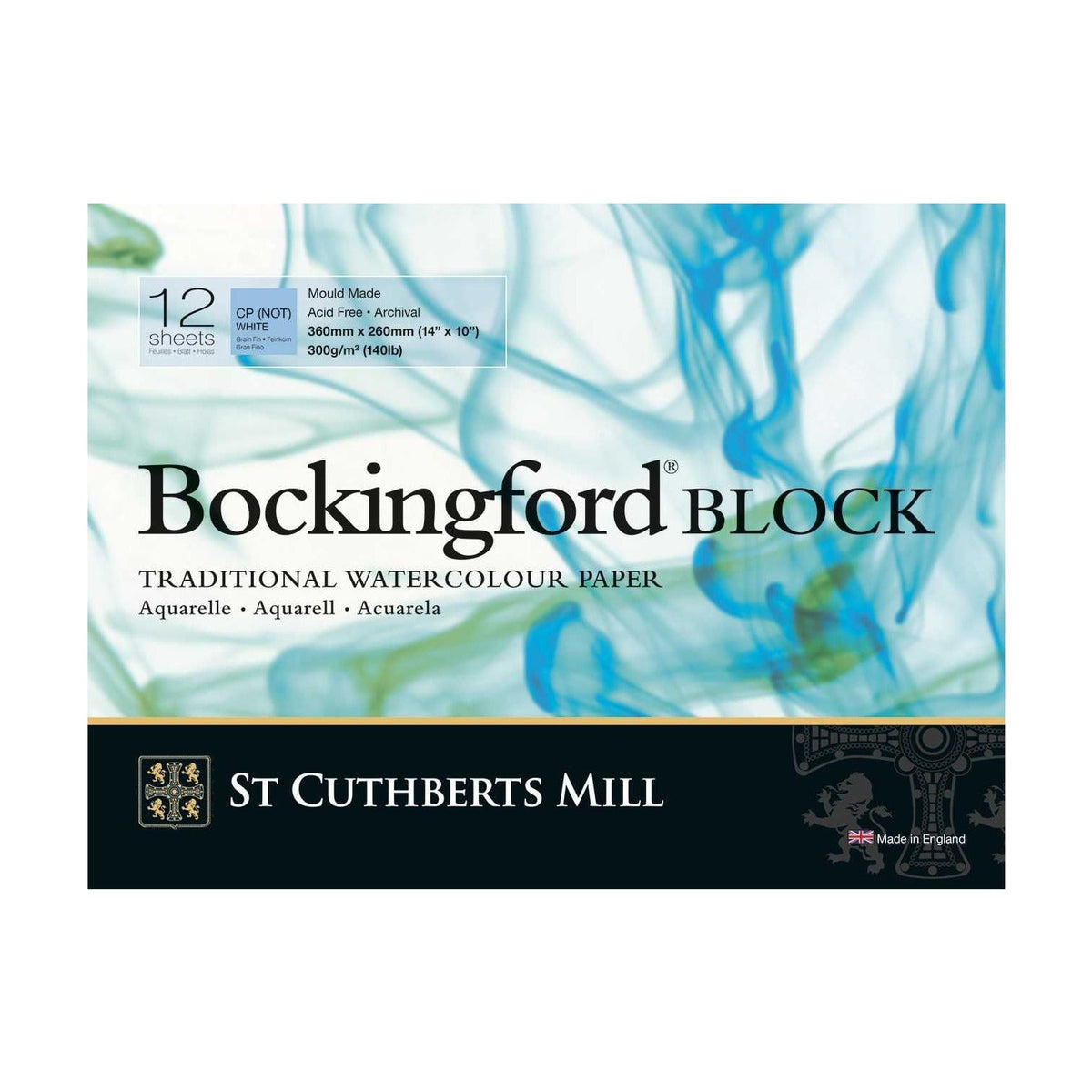 Μπλοκ ακουαρέλας CANSON St Cuthberts Bockingford CP λευκό 300 g/m² 31 – 41 cm - 12 φύλλα