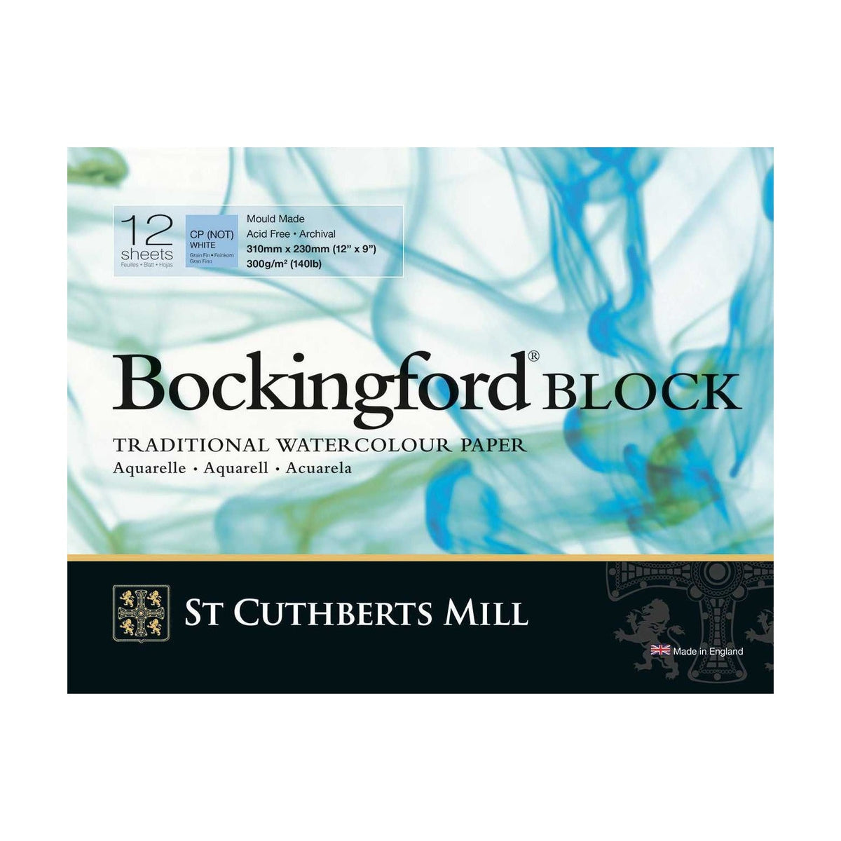 Μπλοκ ακουαρέλας CANSON St Cuthberts Bockingford CP λευκό 300 g/m² 31 – 41 cm - 12 φύλλα