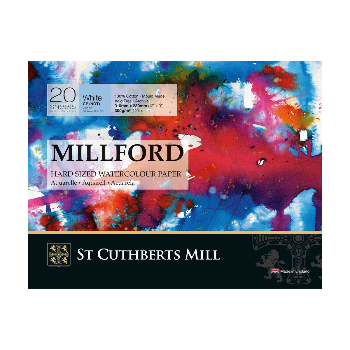 Μπλοκ ακουαρέλας CANSON St Cuthberts Millford Cold Pressed 300 g 20 φύλλα - 31 έως 41 cm