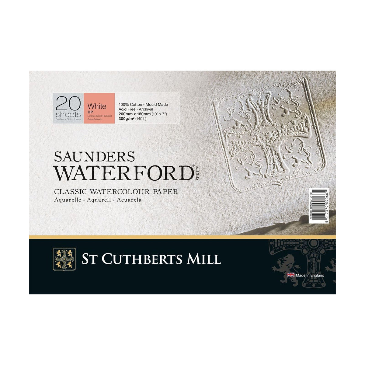 Μπλοκ ακουαρέλας CANSON St Cuthberts Saunders HP 300 g/m² - 20 φύλλα - 26 51 cm