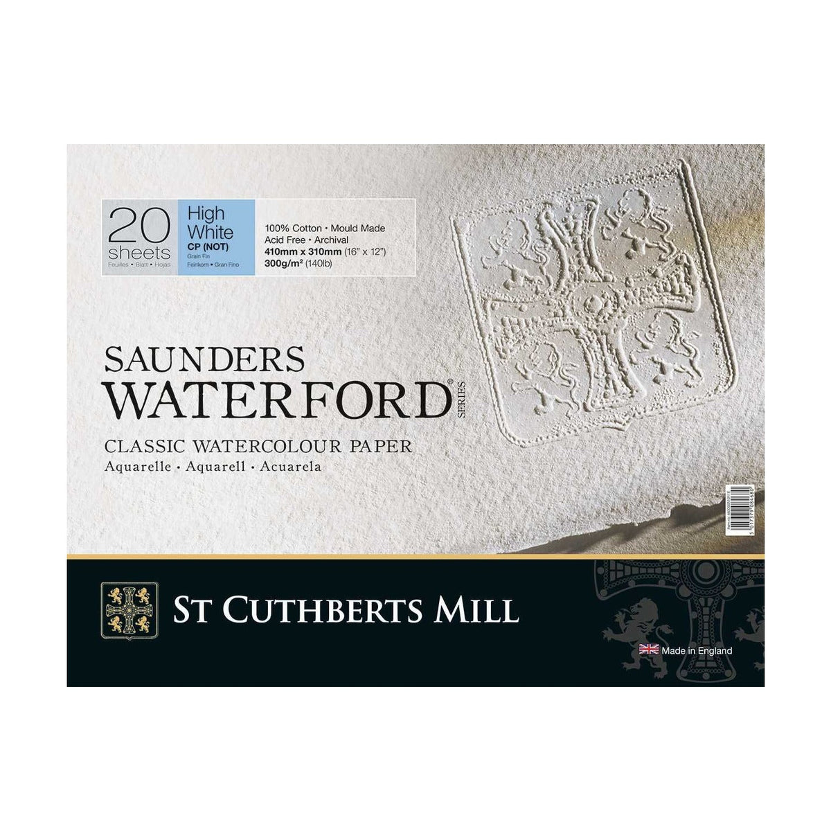 Μπλοκ ακουαρέλας CANSON St Cuthberts Saunders λεπτόκοκκο 300 g/m² 31 x 41 cm - 20 φύλλα
