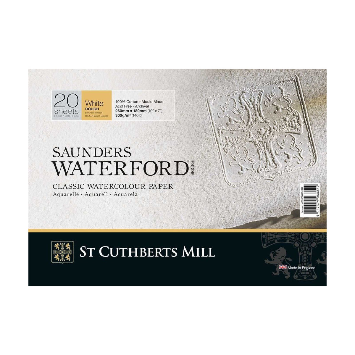 Μπλοκ ακουαρέλας CANSON St Cuthberts Saunders Waterford Rough 300 g/m² 26 – 51 cm - 20 φύλλα