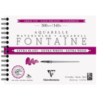 Μπλοκ ακουαρέλας CLAIREFONTAINE Fontaine CP εξαιρετικά λευκό 300 g 18 x 24 cm - 12 φύλλα