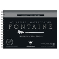 Μπλοκ ακουαρέλας CLAIREFONTAINE Fontaine CP μαύρο 300 g/m² 19 x 26 cm - 12 φύλλα