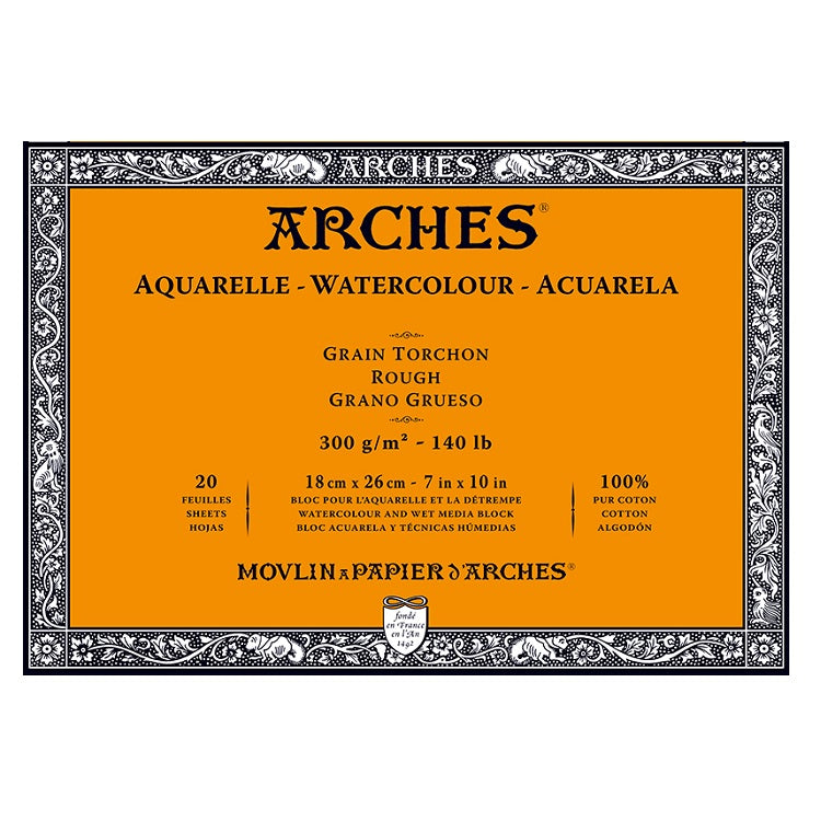 Μπλοκ χαρτι ARCHES® Aquarelle Watercolour Rough | διαλεξτε μεγεθος