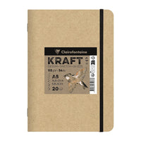 Μπλοκ χαρτί kraft CLAIREFONTAINE 115 g/m² – A5 – A4, 20 φύλλα