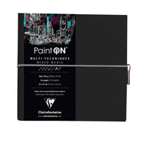Μπλοκ χαρτιών CLAIREFONTAINE Paint'On 250 g/m² 19 x 19 cm - 32 φύλλα – Μαύρο