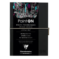 Μπλοκ χαρτιών CLAIREFONTAINE Paint'On μαύρο 250 g/m² - 32 φύλλα (A5 – 14 x 14 cm)