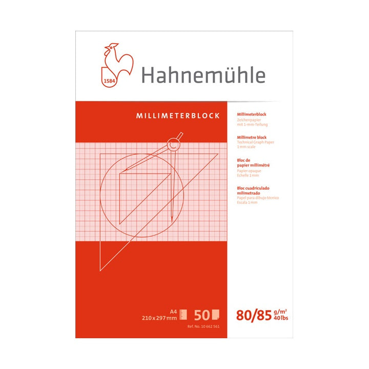Μπλοκ χαρτιού χιλιοστών από HAHNEMÜHLE | διαφορετικές διαστάσεις