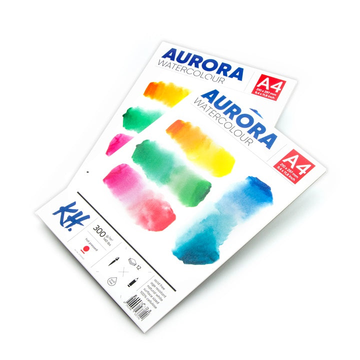 Μπλοκ για χρώματα ακουαρέλας AURORA hot press A5 - 12 φύλλα | διάφορες μορφές