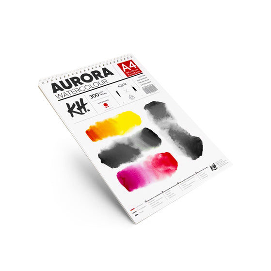 Μπλοκ για χρώματα ακουαρέλας AURORA hot press με σπιράλ - 12 φύλλα | διάφορες μορφές