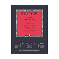 Μπλοκ για ελαιογραφία ARCHES Huile CP 300 g/m² 23 x 31 cm - 12 φύλλα