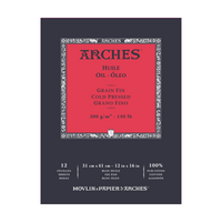 Μπλοκ για ελαιογραφία ARCHES Huile CP 300 g/m² 23 x 31 cm - 12 φύλλα