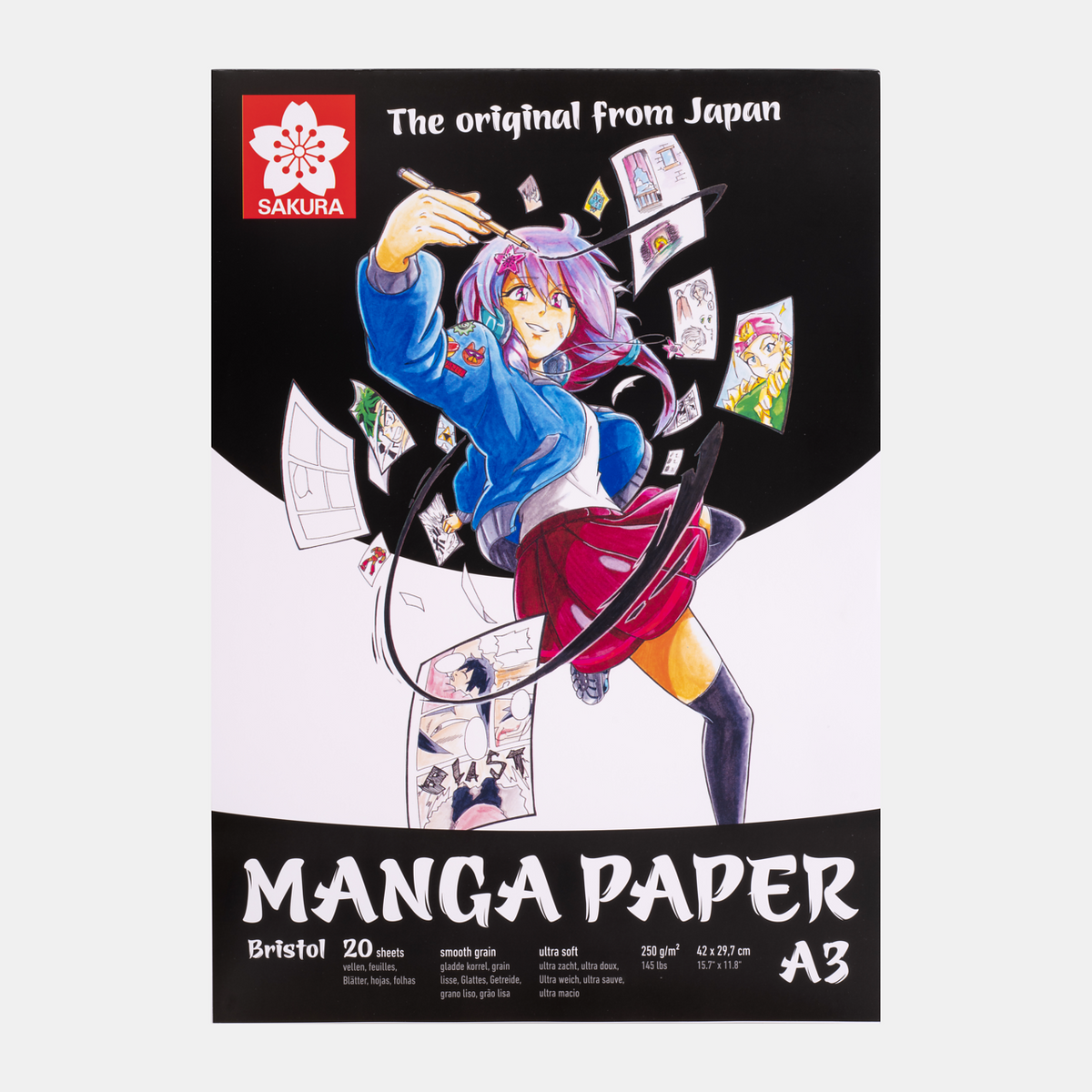 Μπλοκ για manga SAKURA 250 g/m² A5 – A3 - 20 φύλλα