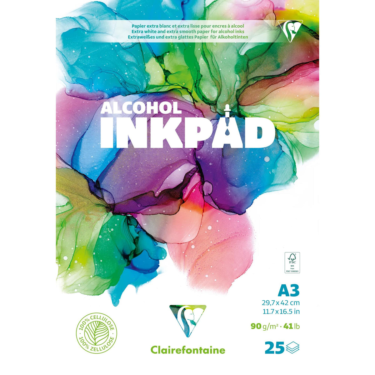 Μπλοκ για μελάνια οινοπνεύματος CLAIREFONTAINE 90 g/m² A5 – A3 - 25 φύλλα