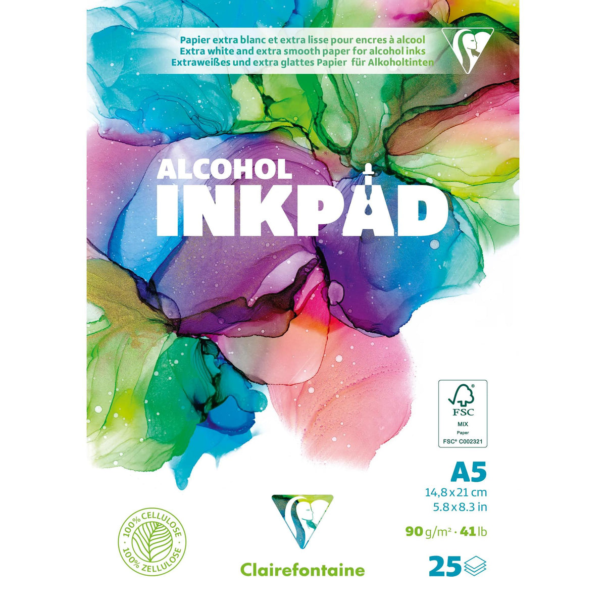 Μπλοκ για μελάνια οινοπνεύματος CLAIREFONTAINE 90 g/m² A5 – A3 - 25 φύλλα