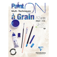 Μπλοκ mixed media CLAIREFONTAINE Paint'On a grain 250 g/m² – 20 φύλλα