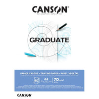 Μπλοκ ριζόχαρτου Canson Graduate A3 72 g/m² - 40 φύλλα κολλητό