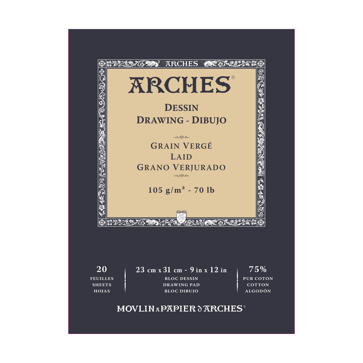 Μπλοκ σχεδίου ARCHES Sketch 105 g/m² 23 x 26 cm - 20 φύλλα