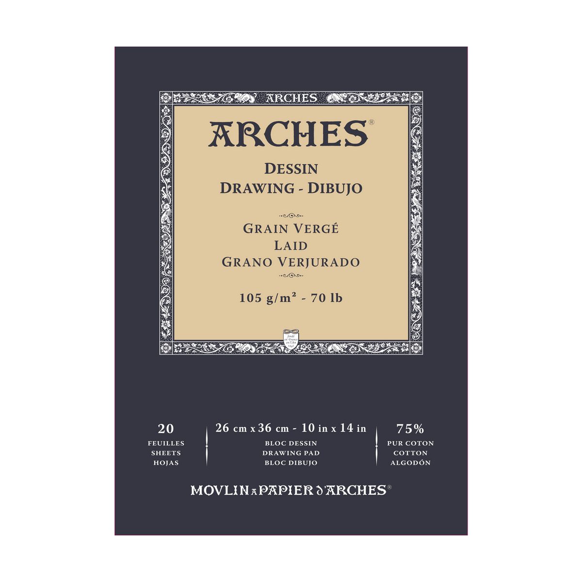Μπλοκ σχεδίου ARCHES Sketch 105 g/m² 23 x 26 cm - 20 φύλλα
