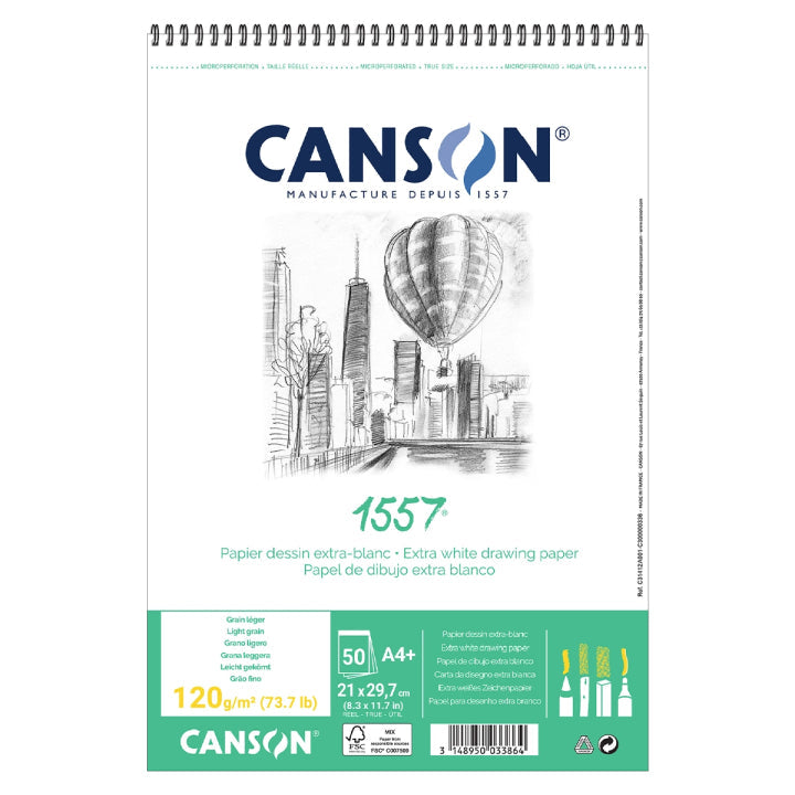 Μπλοκ σχεδίου CANSON 1557 - 120 g, 50 φύλλα