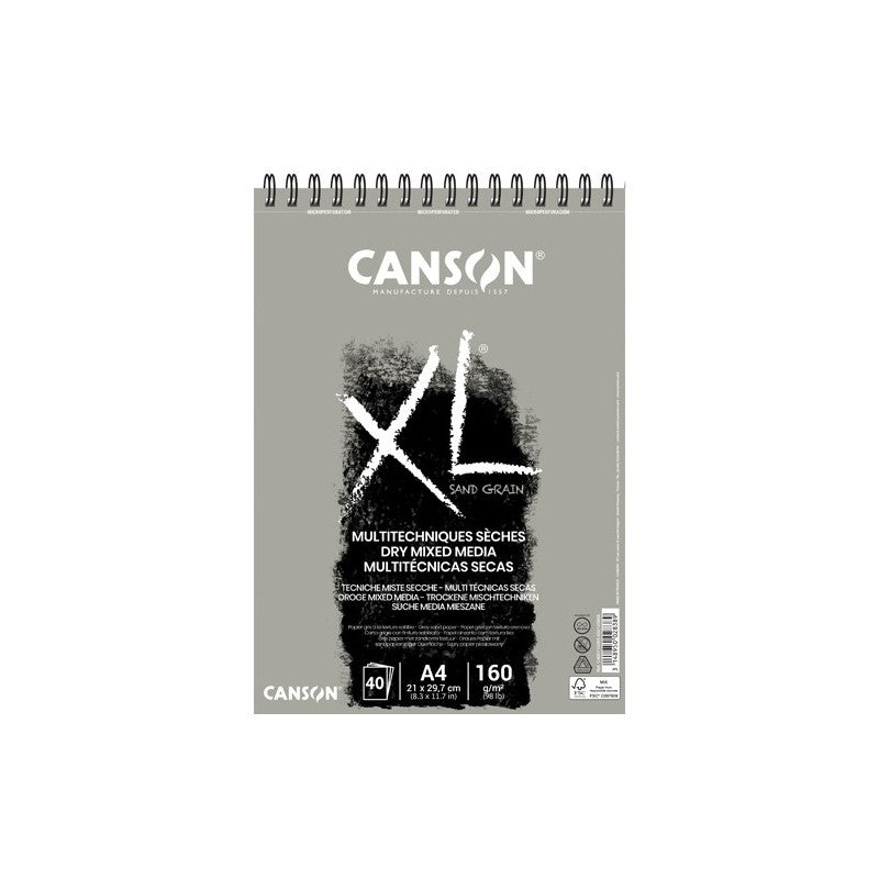 Μπλοκ σχεδίου CANSON XL Touch γκρι 160 g/m² A4 – A3 - 40 φύλλα
