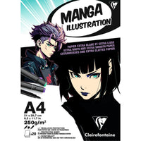 Μπλοκ σχεδίου Clairefontaine Manga Illustration 250 g/m² A5 – A3 - 20 φύλλα