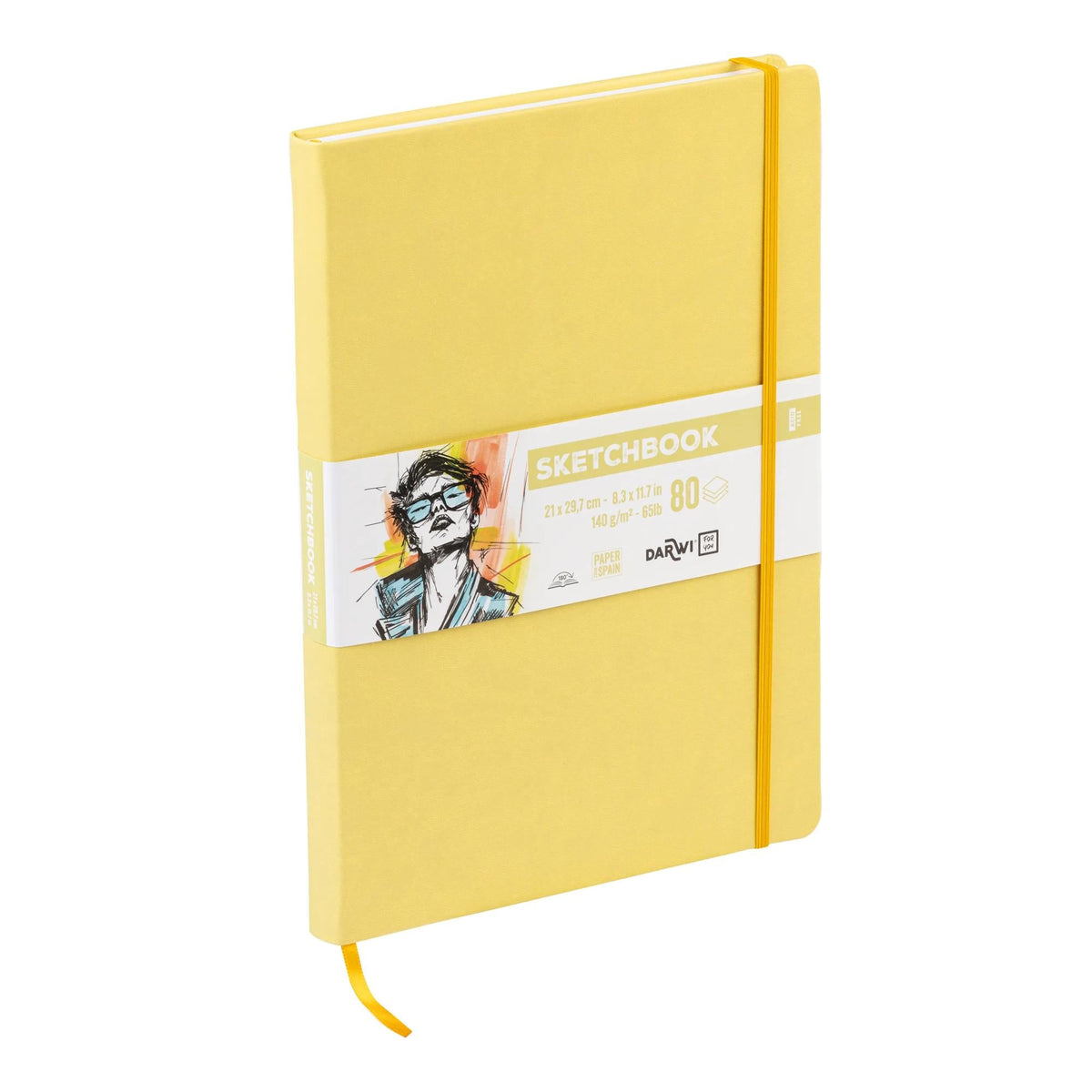Μπλοκ σχεδίου DARWI Soft Yellow A4 140 g 80 φύλλα