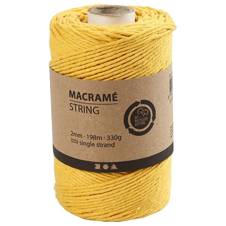 Νήμα macrame 2 mm x 198 m | επιλέξτε χρώμα - κίτρινο
