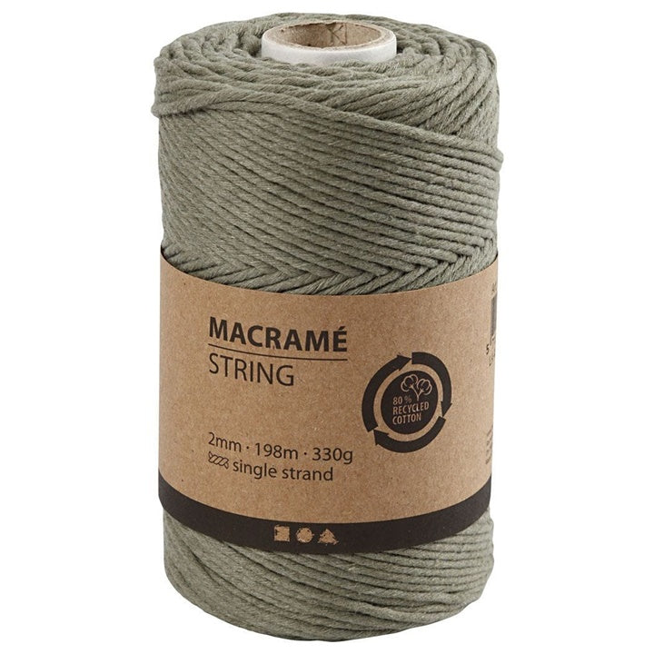 Νήμα macrame 2 mm x 198 m | επιλέξτε χρώμα - πράσινο του βρύου