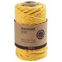 Νήμα macrame 4 mm x 55 m | επιλέξτε χρώμα - κίτρινο