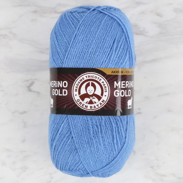 Νήματα πλεξίματος Madame Tricote Paris Merino Gold 100 g | διάφορα χρώματα - 015 μπλε