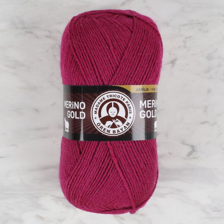 Νήματα πλεξίματος Madame Tricote Paris Merino Gold 100 g | διάφορα χρώματα - δαμάσκηνο
