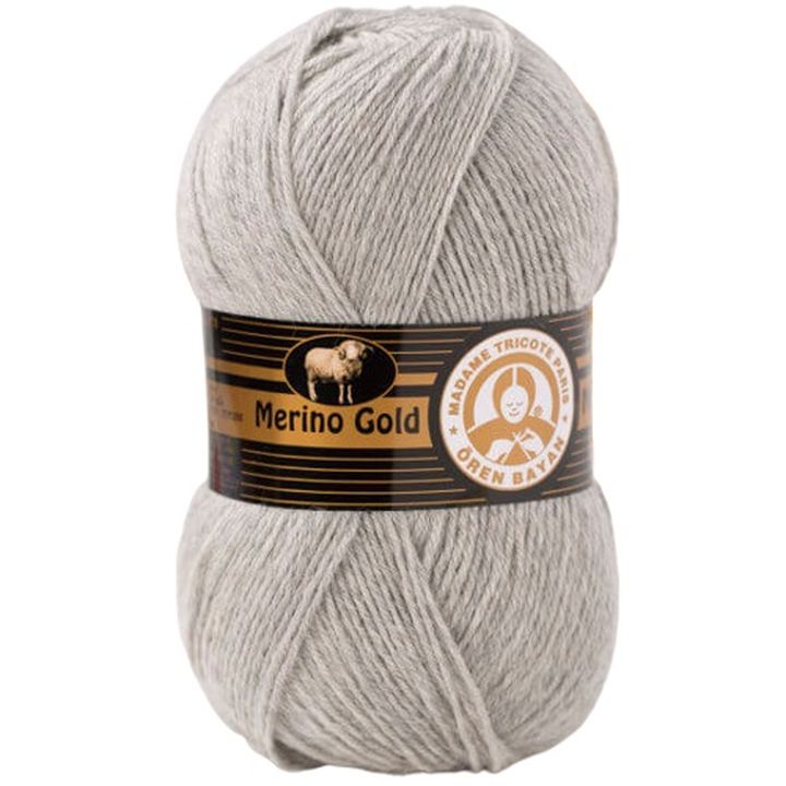 Νήματα πλεξίματος Madame Tricote Paris Merino Gold 100 g | διάφορα χρώματα - γκρι