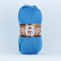 Νήματα πλεξίματος Madame Tricote Paris Merino Gold 200 - 100 g | διάφορα χρώματα - 015 μπλε