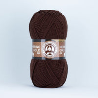 Νήματα πλεξίματος Madame Tricote Paris Merino Gold 200 - 100 g | διάφορα χρώματα - 083 σκούρο καφέ