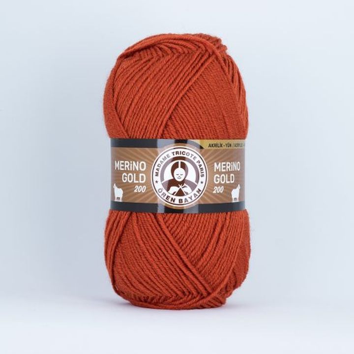 Νήματα πλεξίματος Madame Tricote Paris Merino Gold 200 - 100 g | διάφορα χρώματα - 107 πορτοκαλί