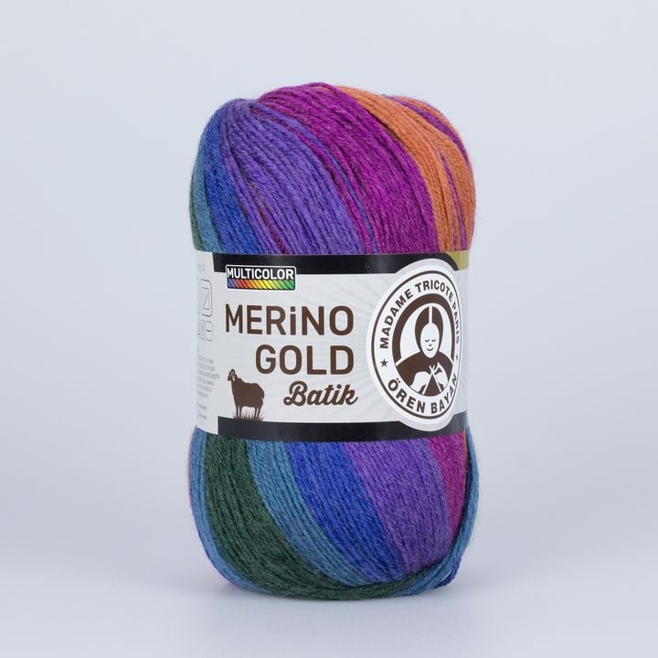 Νήμα πλεξίματος Merino Gold Batik, πολύχρωμο σχέδιο