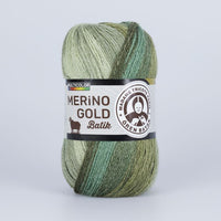 Νήμα πλεξίματος Merino Gold Batik, πολύχρωμο μαλλί 100g
